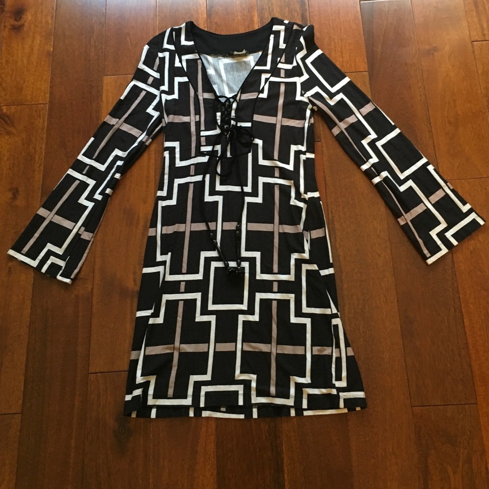 Venus Long Sleeve Lace Up Mini Dress